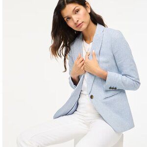 J. Crew Herringbone one-button blazer
